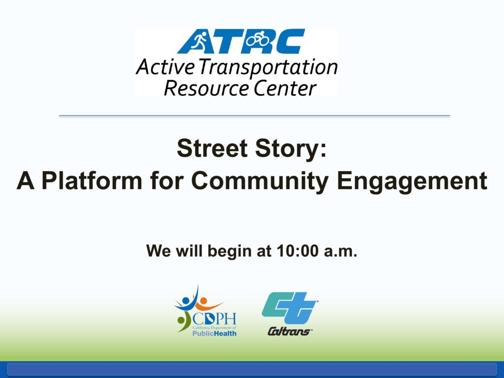 Title slide reads "Street Story: A Platform for Community Engagement."